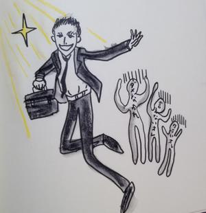MicS (Mics)さんの人が脱皮をしているイメージイラストへの提案