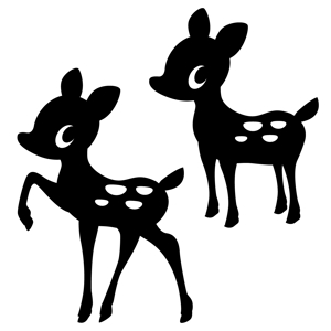 バンビ 鹿 のシルエットタイプのイラスト作成の事例 実績 提案一覧 ランサーズ