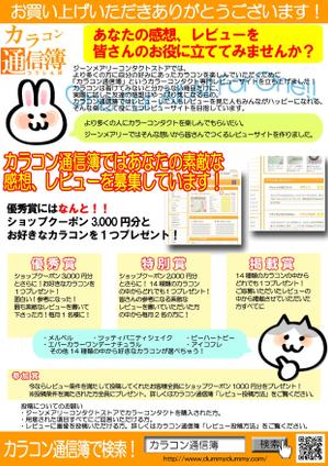 s.yama (s_yama)さんのカラコンレビューサイトのレビュアー募集用チラシのデザイン作成への提案