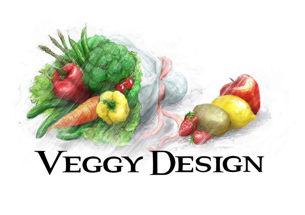 野菜のブーケや野菜のアレンジメントのイラスト