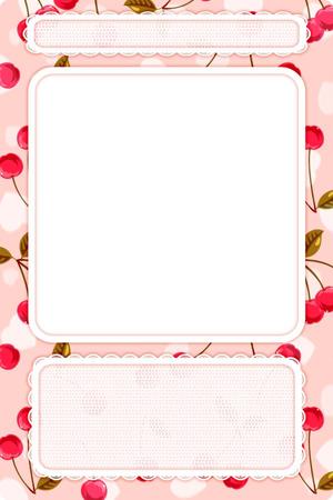 さつやこ (satsuyako)さんの女性的なカードフレームデザイン制作への提案