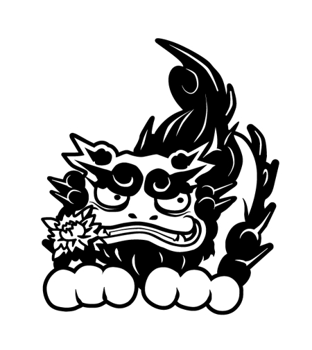 ms-factoryさんのバイククラブのキャラクターイラスト(狛犬)への提案