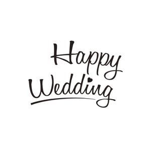 yokichiko ()さんの「Happy　Wedding」という文字のロゴをお願いしたい(文字のみ)への提案