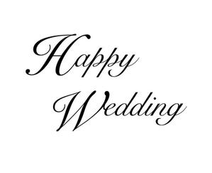 hiro_design ()さんの「Happy　Wedding」という文字のロゴをお願いしたい(文字のみ)への提案
