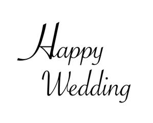hiro_design ()さんの「Happy　Wedding」という文字のロゴをお願いしたい(文字のみ)への提案