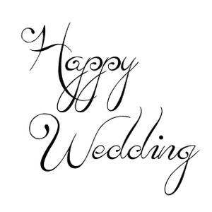 ririri design works (badass_nuts)さんの「Happy　Wedding」という文字のロゴをお願いしたい(文字のみ)への提案