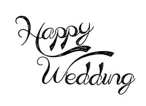 ririri design works (badass_nuts)さんの「Happy　Wedding」という文字のロゴをお願いしたい(文字のみ)への提案