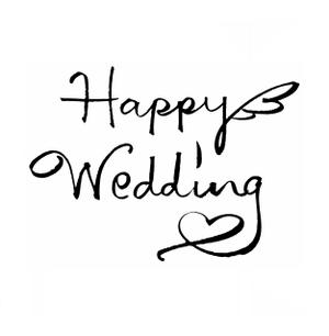 てがきや (tegakiya)さんの「Happy　Wedding」という文字のロゴをお願いしたい(文字のみ)への提案