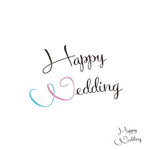 edesign213 (edesign213)さんの「Happy　Wedding」という文字のロゴをお願いしたい(文字のみ)への提案
