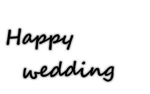 ＭＪスタイル社 (ezzzzz)さんの「Happy　Wedding」という文字のロゴをお願いしたい(文字のみ)への提案