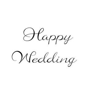 いとデザイン / ajico (ajico)さんの「Happy　Wedding」という文字のロゴをお願いしたい(文字のみ)への提案