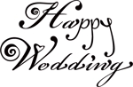 tetsuya (arizigoku)さんの「Happy　Wedding」という文字のロゴをお願いしたい(文字のみ)への提案