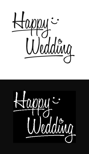 Happy Wedding という文字のロゴをお願いしたい 文字のみ の事例 実績 提案一覧 Id 4398 ロゴ作成 デザインの仕事 クラウドソーシング ランサーズ