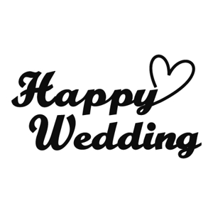 Happy Wedding という文字のロゴをお願いしたい 文字のみ の事例 実績 提案一覧 ランサーズ