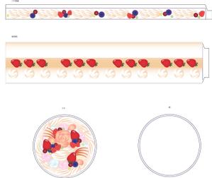 chiharu2010 ()さんの菓子用パッケージのホールケーキのかわいい手書き風イラストへの提案