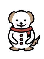 えび天丼 (ebiten_don)さんの犬っぽい雪だるまのキャラクターデザインへの提案