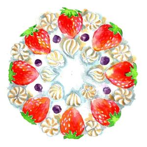 工房あたり (atari777)さんの菓子用パッケージのホールケーキのかわいい手書き風イラストへの提案