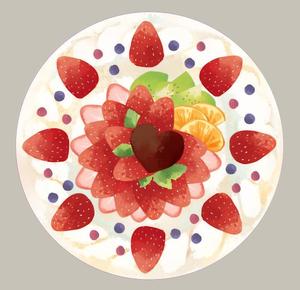 sasakura (amyu0412)さんの菓子用パッケージのホールケーキのかわいい手書き風イラストへの提案