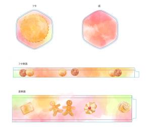 katty_cat (katty_cat)さんの菓子用パッケージのホールケーキのかわいい手書き風イラストへの提案