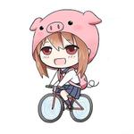 城咲　優羽 (sirozakiyuu)さんの「豚」＆「萌え」＆「自転車」をイメージしたキャラクターデザインへの提案