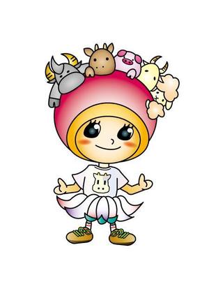明太女子浮遊 (ondama)さんの観光農園「うちなーファーム」のキャラクター「ぱっちゃん」イラストの書き起こしへの提案