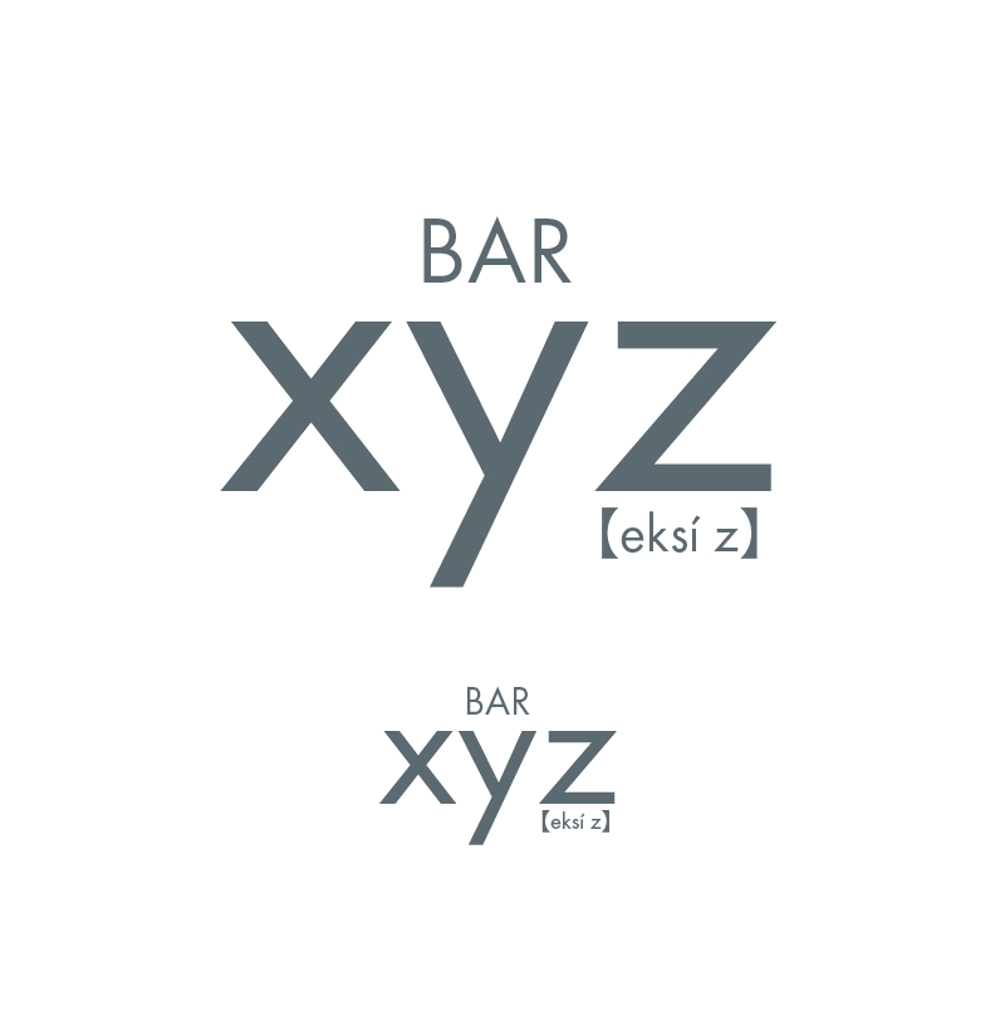 ショットバー「BAR xyz」のロゴ