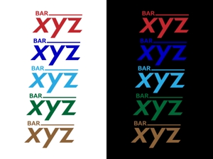 anokiさんのショットバー「BAR xyz」のロゴへの提案