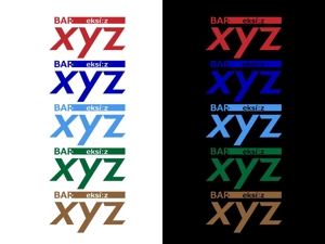 anokiさんのショットバー「BAR xyz」のロゴへの提案