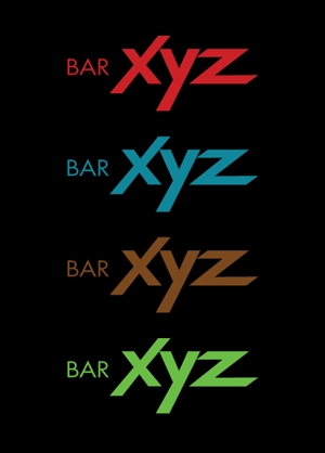 orangehaze (orangehaze)さんのショットバー「BAR xyz」のロゴへの提案