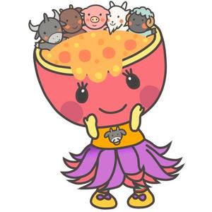 瀬奈 (inamori-kyouko)さんの観光農園「うちなーファーム」のキャラクター「ぱっちゃん」イラストの書き起こしへの提案