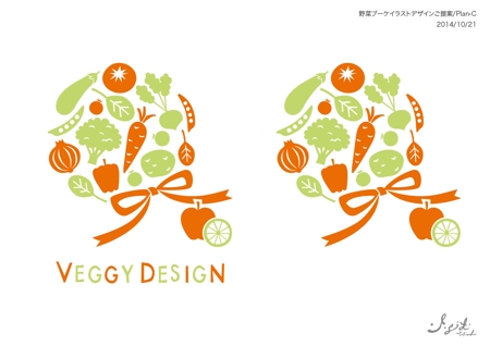 ふるうむでざいん (fullum)さんの野菜のブーケや野菜のアレンジメントのイラストへの提案