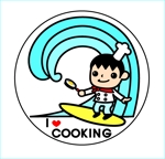 clover9599さんのサーフィンをしながら調理するコックさんのイラストへの提案