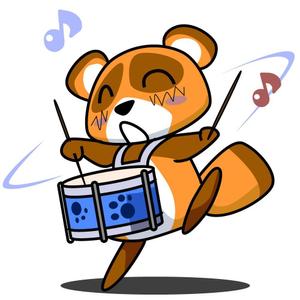 株式会社エルエルパレス／岩気裕司 (elpiy)さんの打楽器を持ったどうぶつのキャラクターデザインへの提案