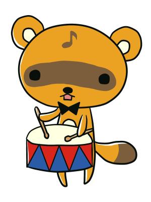 ほそえあみ (a_hse1007)さんの打楽器を持ったどうぶつのキャラクターデザインへの提案