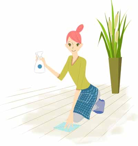 ムラモト (muramoto)さんのお風呂とお掃除中の女性のイラスト【継続あり】への提案