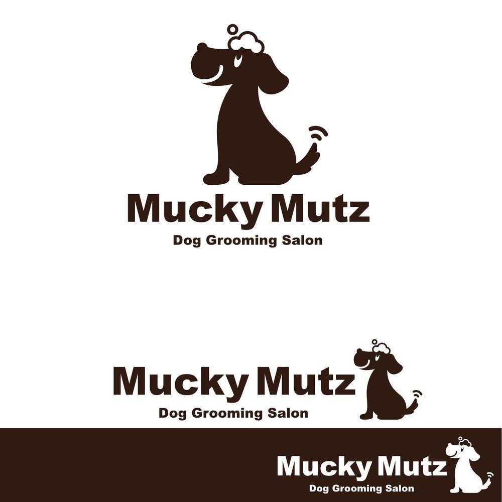 ドッグ　トリミングサロン　『Mucky Mutz Dog Grooming』の　ロゴ