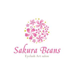 yuko asakawa (y-wachi)さんのまつげエクステサロン【Sakura Beans　～サクラビーンズ～】のロゴへの提案