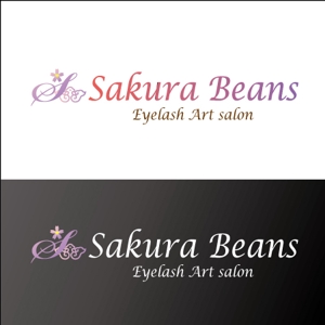 AQUA (AQUA-ponta)さんのまつげエクステサロン【Sakura Beans　～サクラビーンズ～】のロゴへの提案