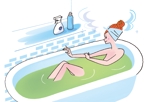 hamedalali (hamedalali)さんのお風呂とお掃除中の女性のイラスト【継続あり】への提案
