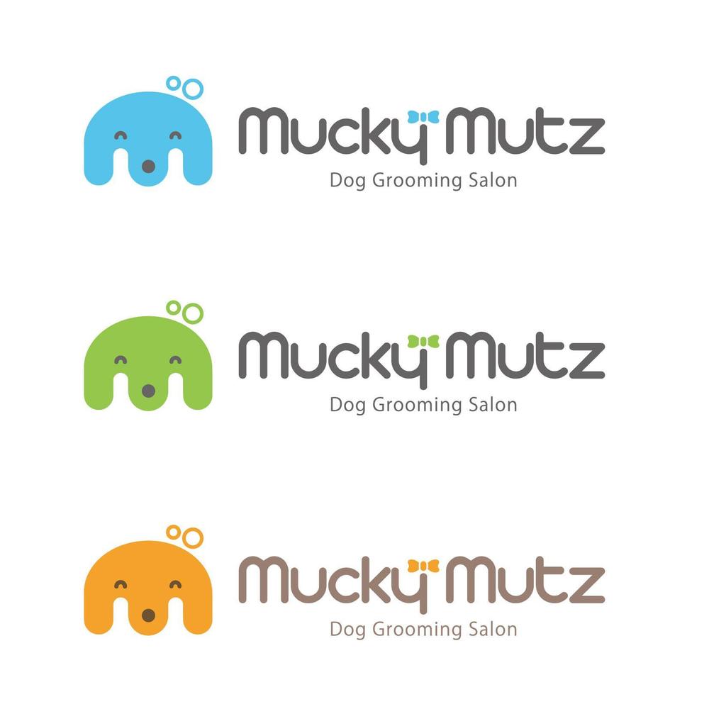 ドッグ　トリミングサロン　『Mucky Mutz Dog Grooming』の　ロゴ