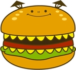 竹田千晶 (ChiakiTakeda)さんのハンバーガーのキャラクターデザインへの提案
