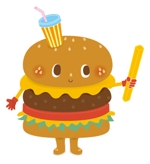 ニコ☆ (nicococolo)さんのハンバーガーのキャラクターデザインへの提案
