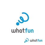 smileblueさんのパソコンやホビーを取り扱う会社「whatfun」ワットファンのロゴへの提案