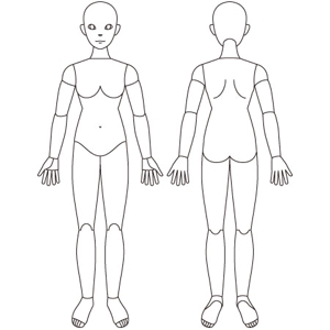 絵仕事 界屋（さかいや） (sakaiya)さんの☆急募☆医療機関向けアプリで使用する人体図のイラストへの提案