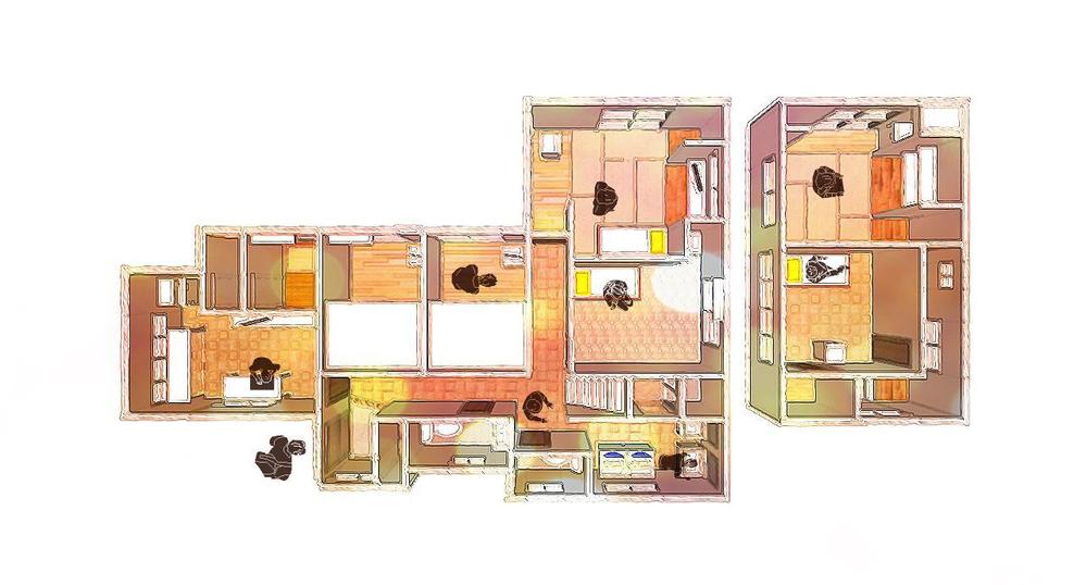 Soichiro44さんの事例 実績 提案 建物間取り図原図から 手書き風に立体イラスト化 Hid5163 クラウドソーシング ランサーズ