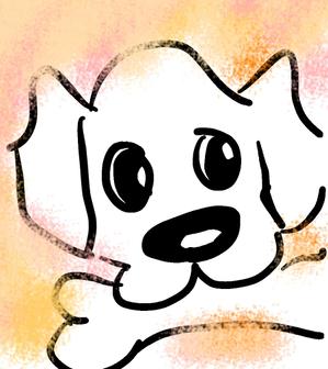 batta ()さんのポップアート風、骨にかぶりつく白い犬への提案