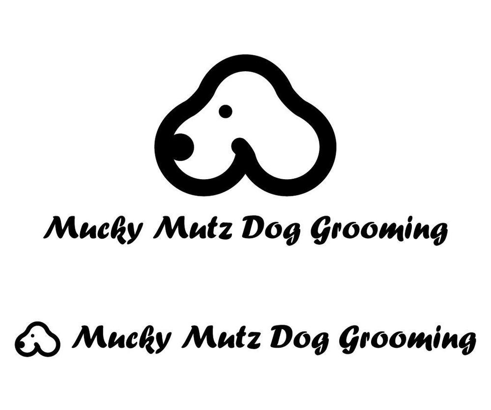 ドッグ　トリミングサロン　『Mucky Mutz Dog Grooming』の　ロゴ