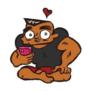 boo28さんのスマホを持った男性のイラストお願いします。への提案