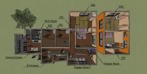 517Factory (tsteck)さんの建物間取り図原図から、手書き風に立体イラスト化への提案