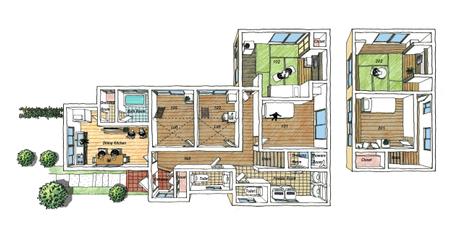 建物間取り図原図から 手書き風に立体イラスト化の依頼 外注 副業なら ランサーズ